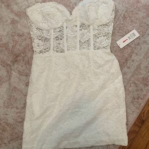 Bardot Lace Bustier Top Dress
